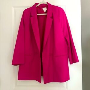 H&M berry oversized blazer- only worn once!